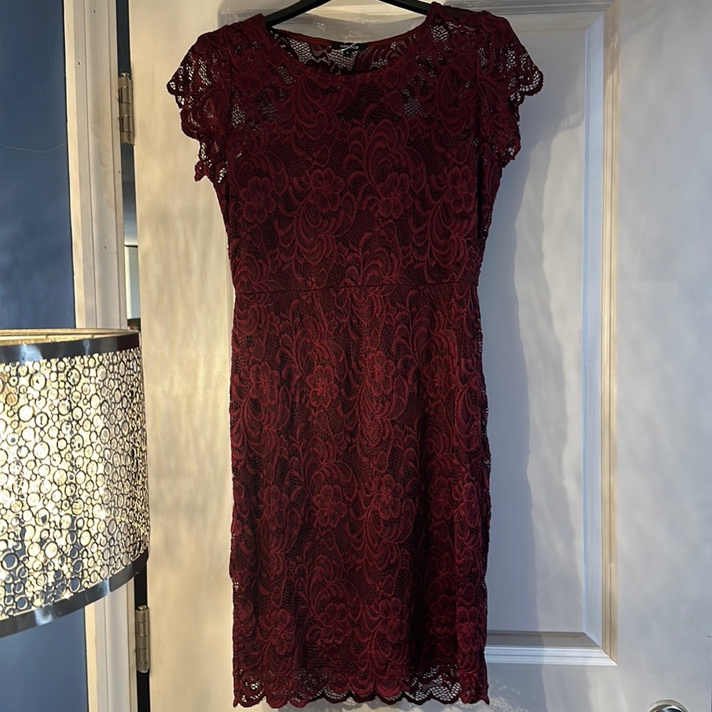 Burgundy Lace dress